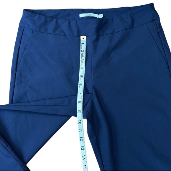 ALFRED SUNG, Navy Pull-On Capri Pants, Size 12, Stretch, Minimalist Workwear - Picture 5 of 9